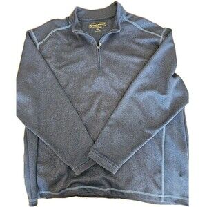 PEBBLE BEACH Men`s 1/4 zip pullover Mock Neck  shirt Navy  Logo Size XL   #2